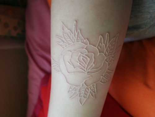 White ink tattoo design inspiration
