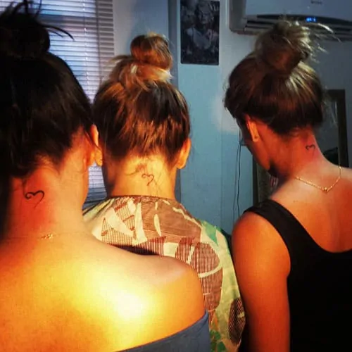 design of neck sisters tattoo