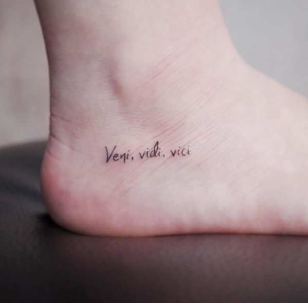 16 Veni Vidi Vici Tattoos With Explained Meaning - TattoosWin