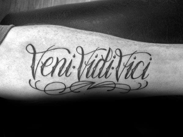 vidi vici veni tattoo for woman and man