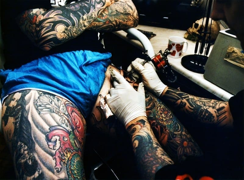 Tattoo in progress