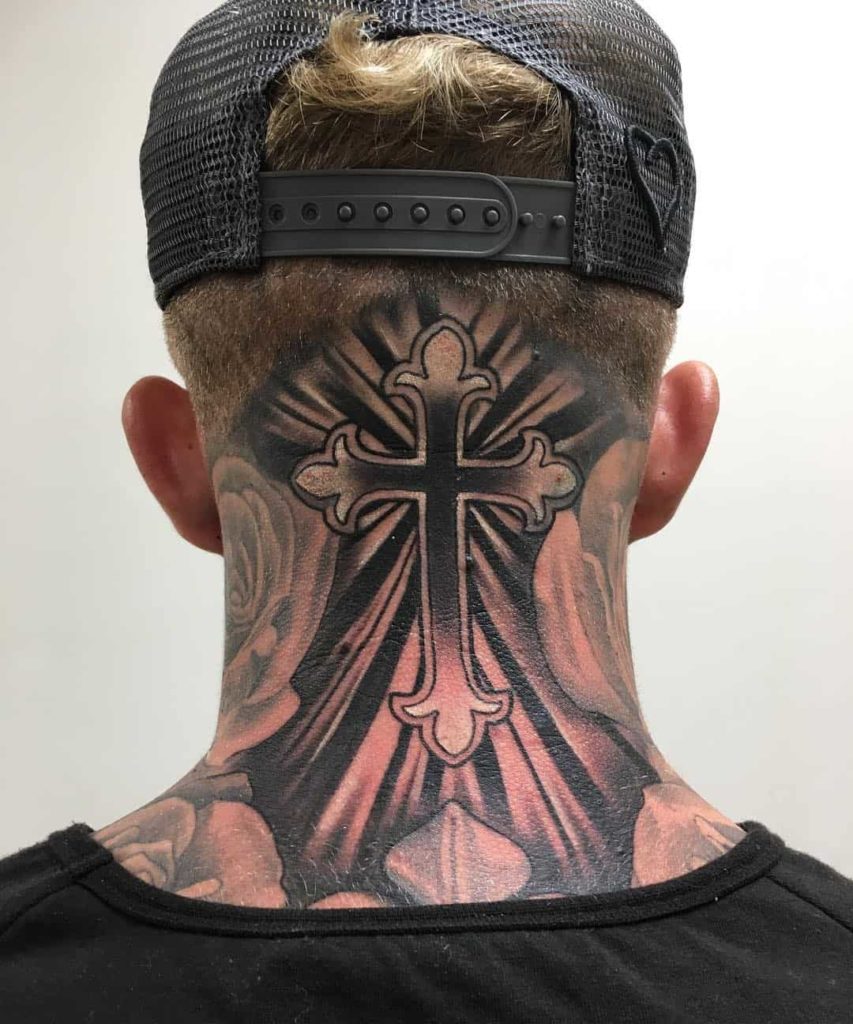 cross tattoo designs for men on back