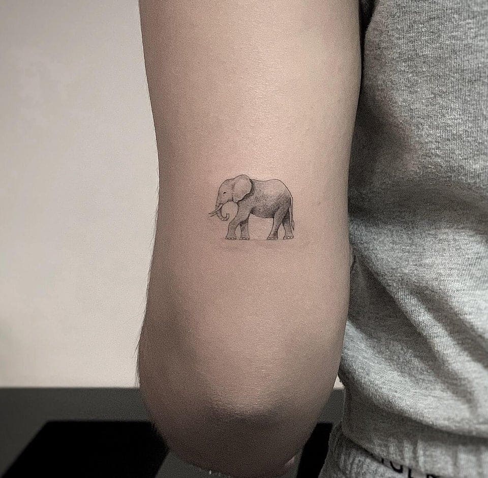 Big Elephant Tattoo - Elephant Simple Tattoos - Simple Tattoos - MomCanvas