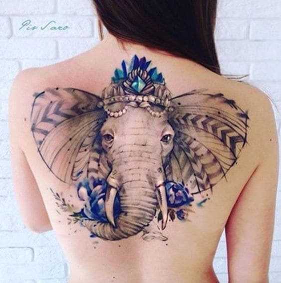 Elephant Back Tattoo
