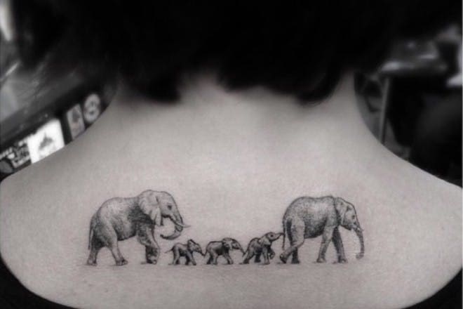 30+ Indian Elephant Tattoos - Symbolism and Design Ideas | Art and Design
