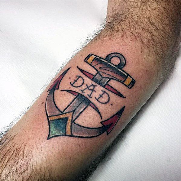 Anchor Dad Tattoo