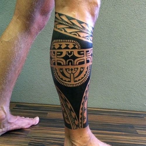 Viking tribal foot tattoo