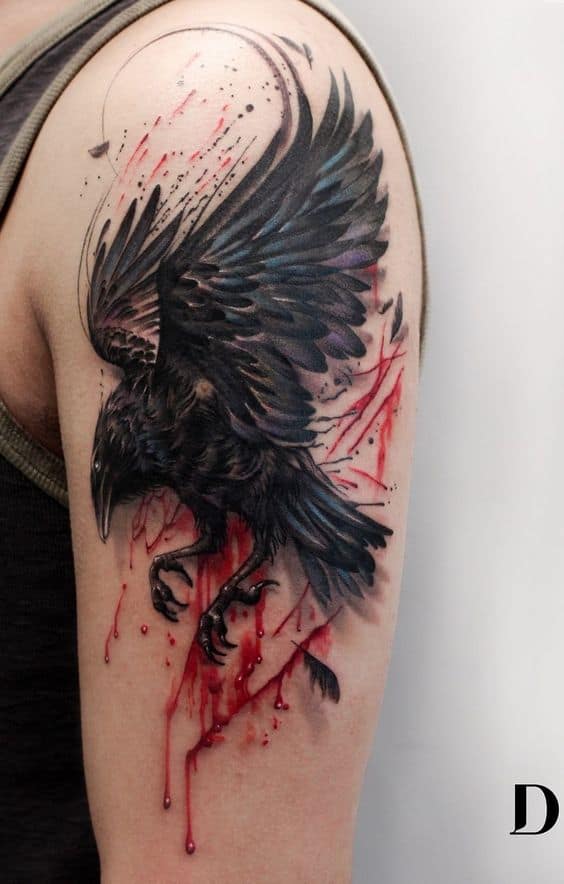 Trash Polka Raven Tattoo